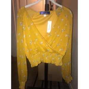 Yellow/Blue Floral Shirt